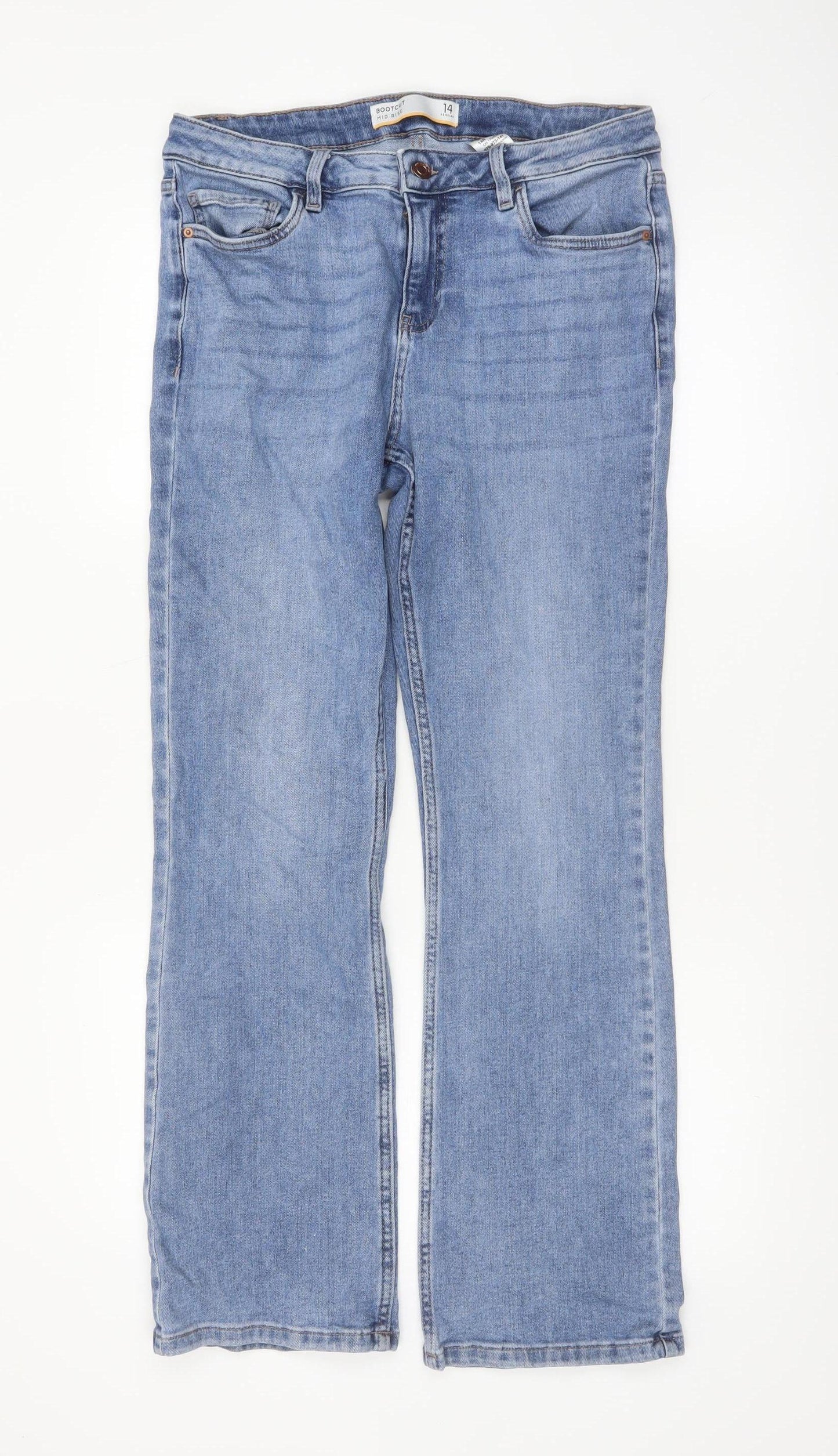 NEXT Women Blue Straight Regular Fit Mid Rise Denim Jeans Size 14