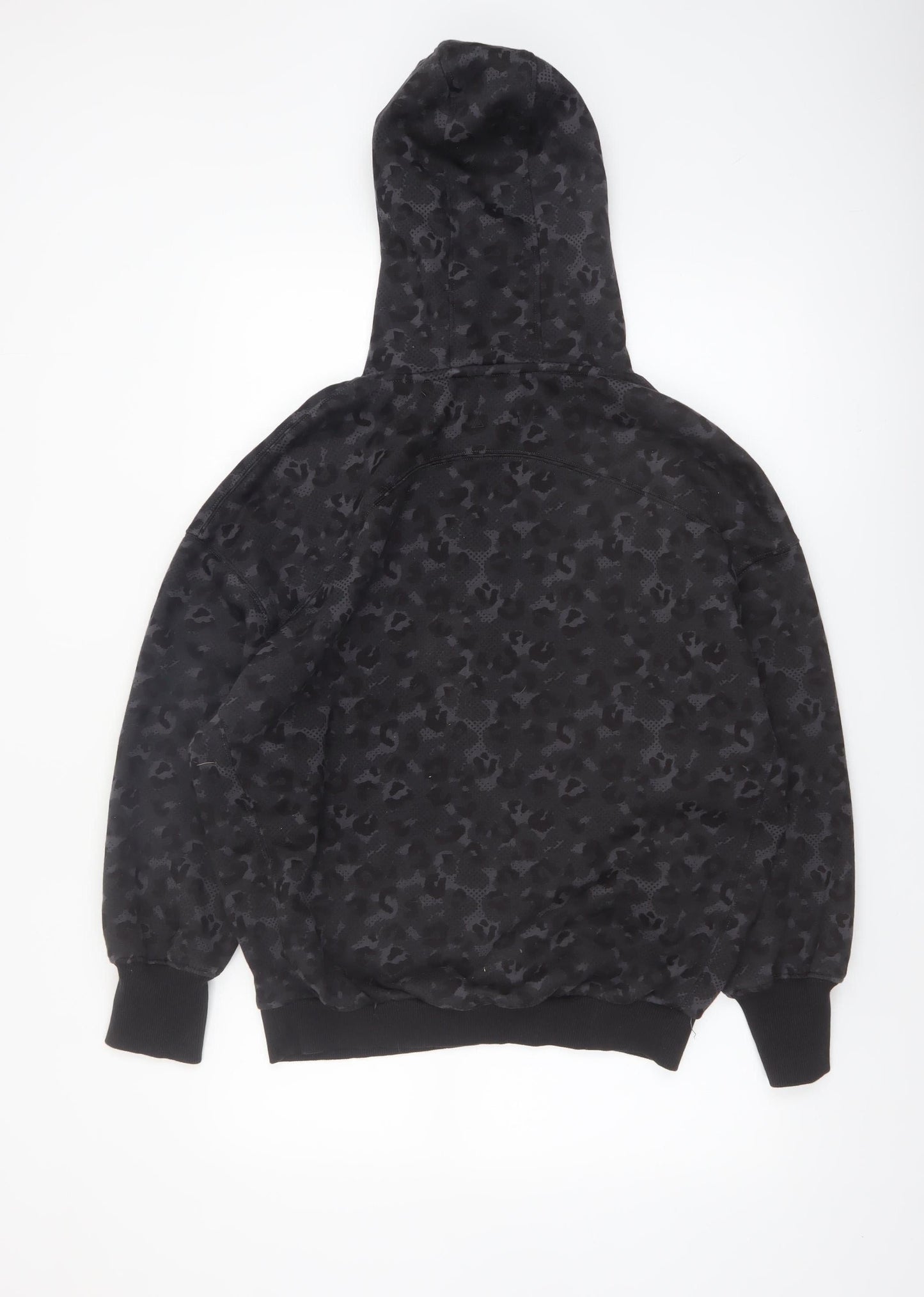 Next Womens Black Animal Print Pullover Hoodie Size S