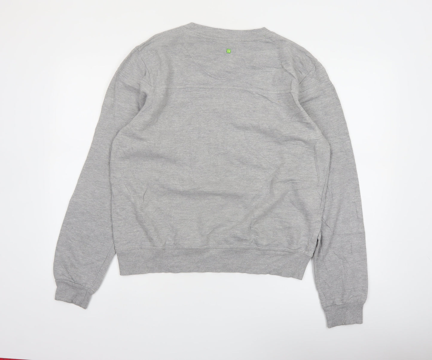 Hugo Boss Men's Grey Crew Neck Logo Sweatshirt Medium