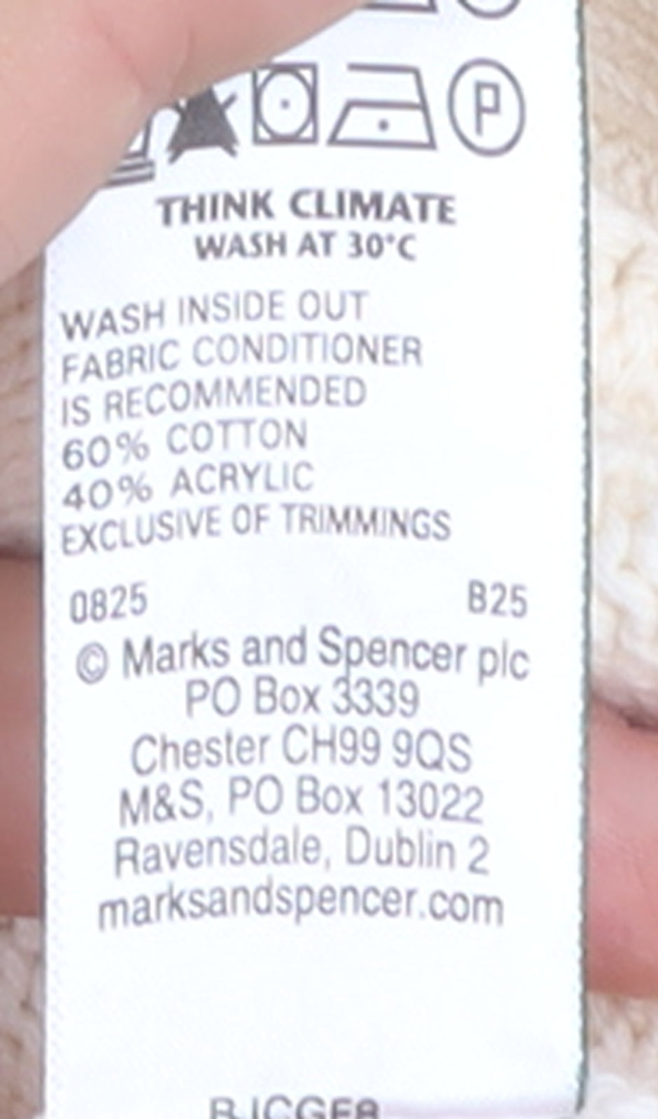 Marks and Spencer Women’s Ivory L Cardigan Knit Cotton Blend