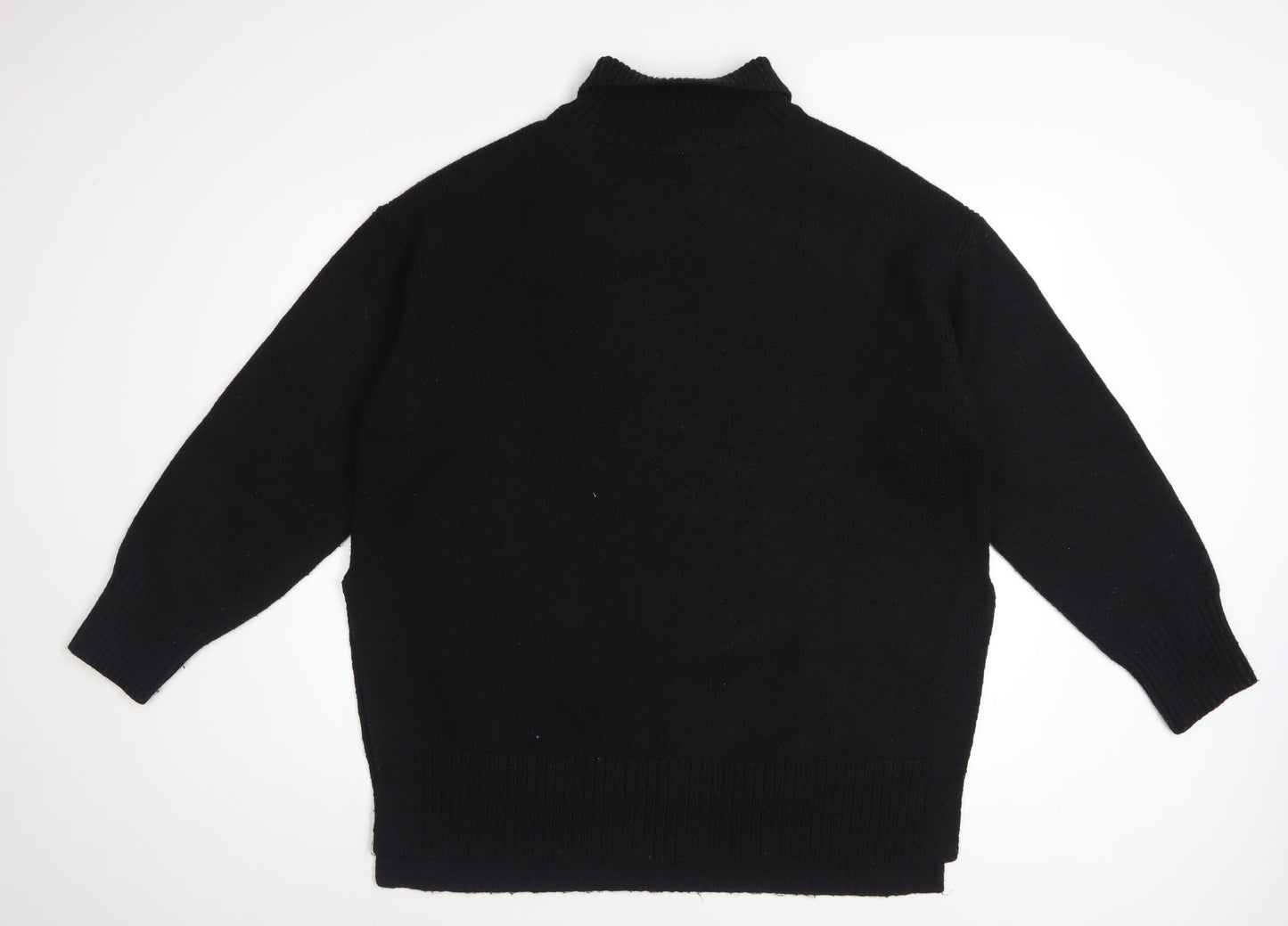 H&M Women’s Black Roll Neck Long Sleeve Pullover Jumper Size L
