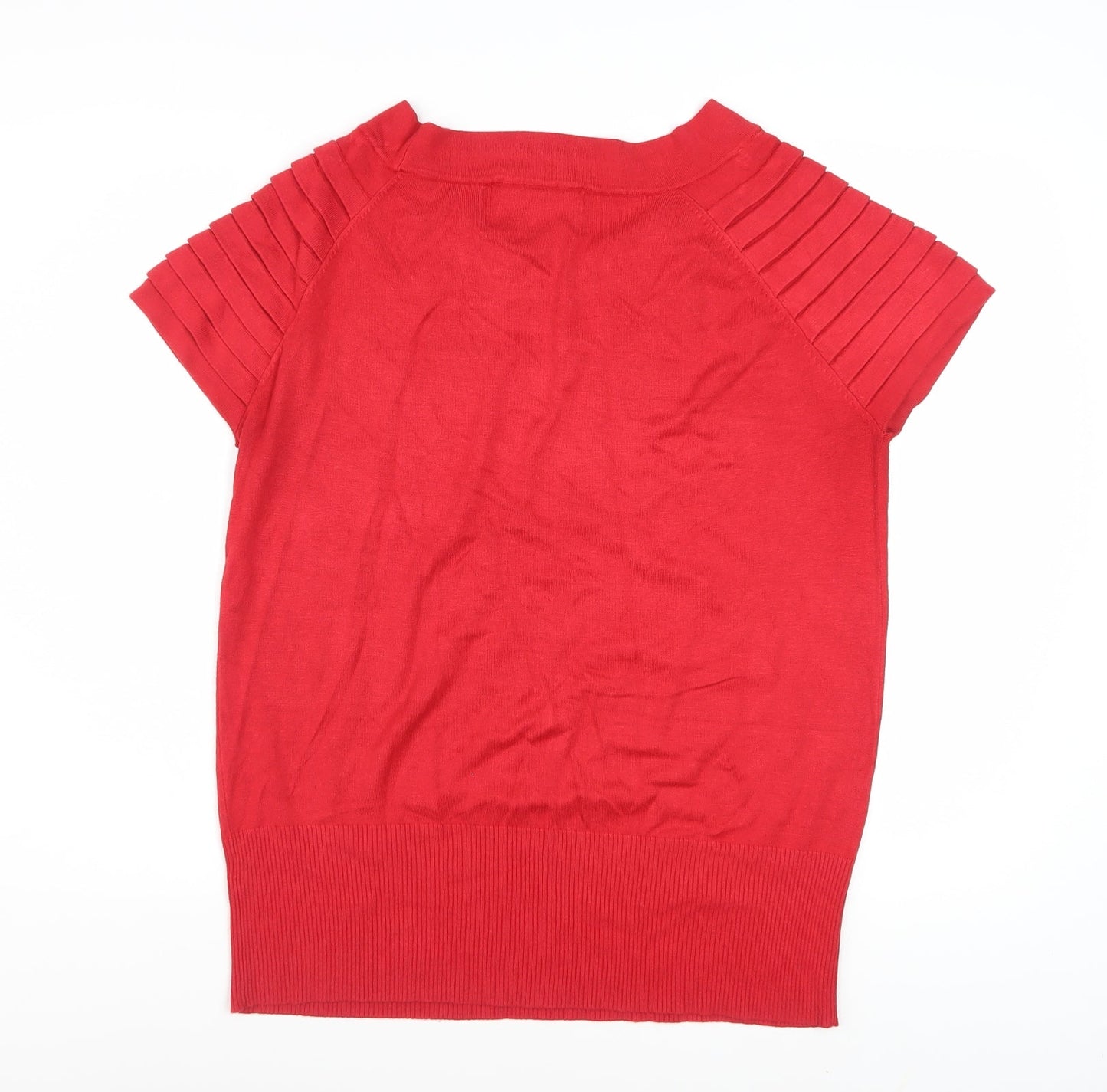 Principles by Ben de Lisi Women's Red Short Sleeve Cotton Jumper Size 18