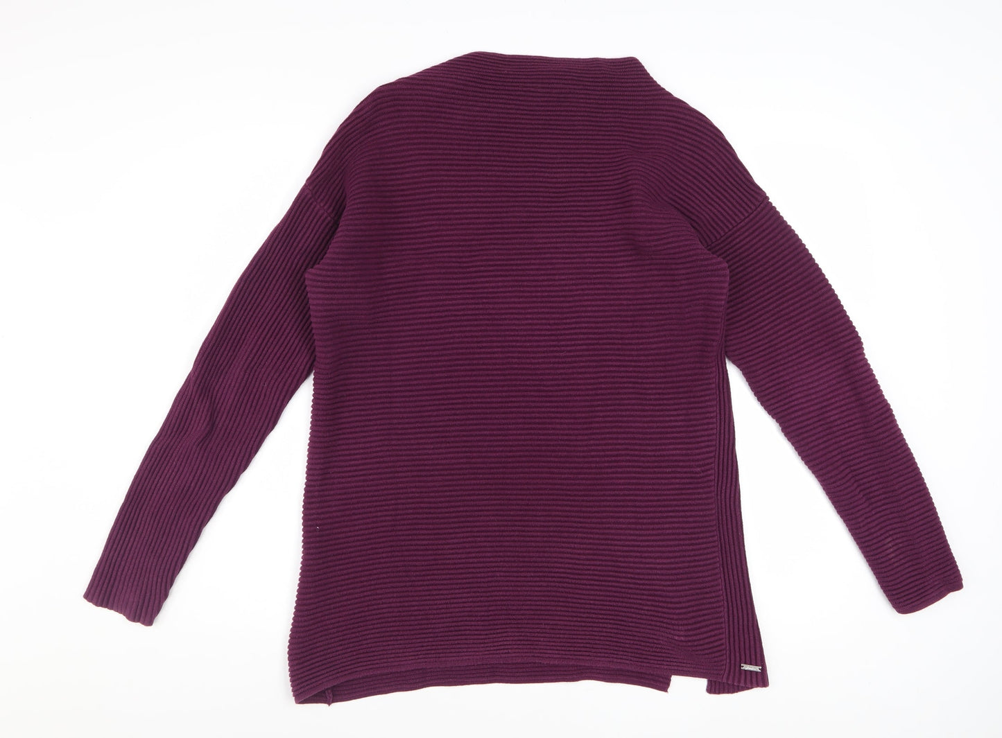 Joules Women’s Purple Cotton Ribbed Pullover Jumper Size 10