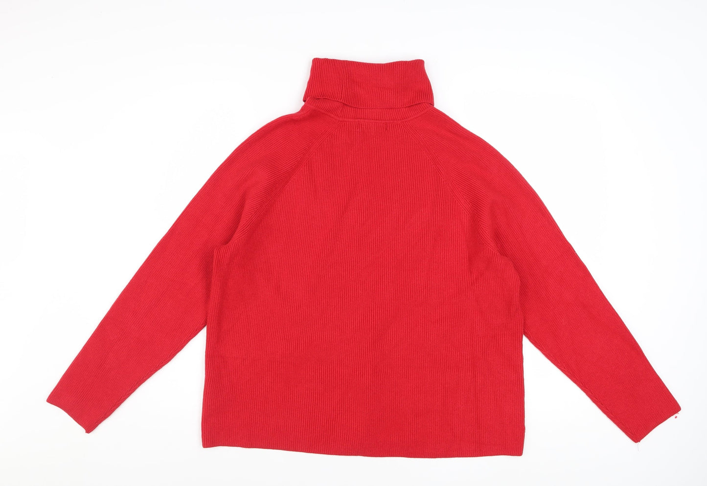 Marks and Spencer Women’s Red Roll Neck Knit Jumper Size L