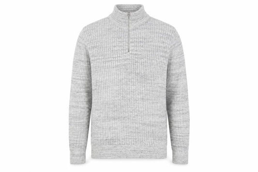 Next Mens Grey Half Zip High Neck Jumper Size L Acrylic Wool Blend