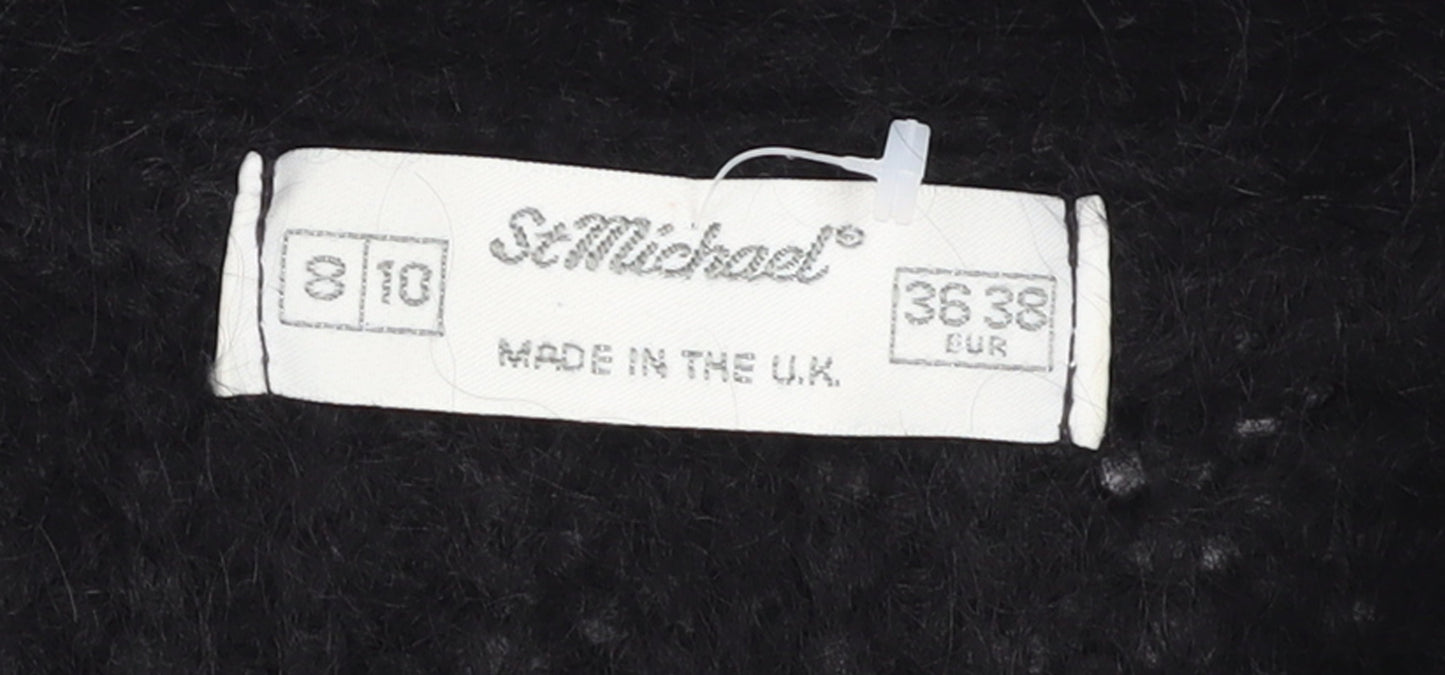 Marks and Spencer St Michael Women's Black Mohair Cardigan Size 8