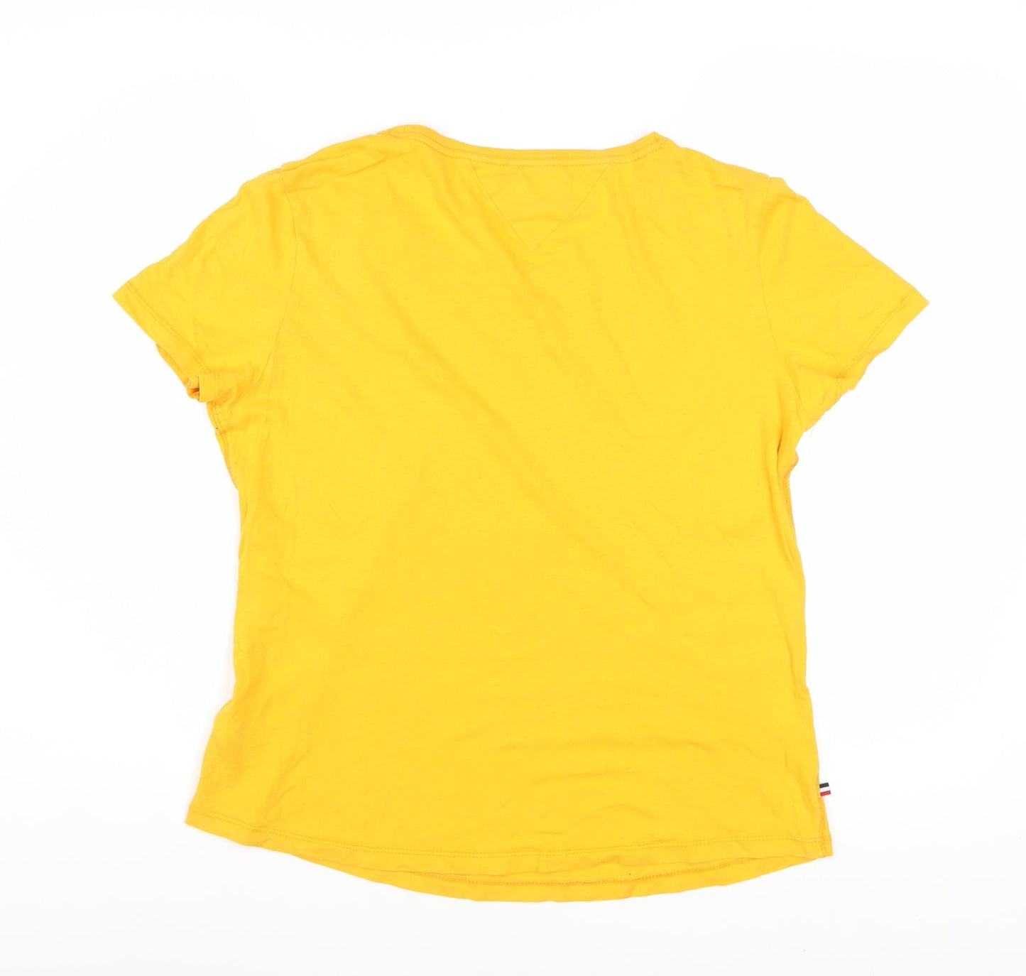 Tommy Jeans Women's Yellow Basic Cotton Crew Neck T-Shirt M