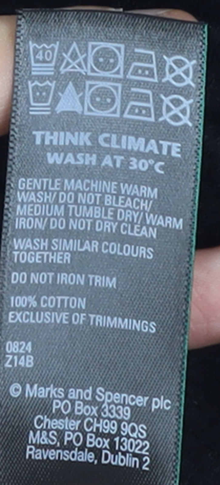 Marks and Spencer Autograph Men's Black Long Sleeve Cotton Polo Shirt L