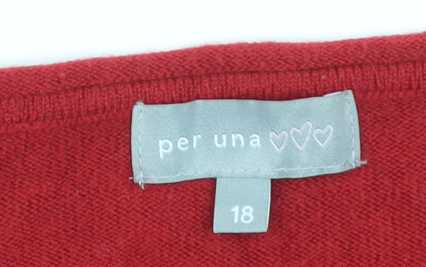 Marks and Spencer Per Una Red Womens Size 18 Cardigan Jumper