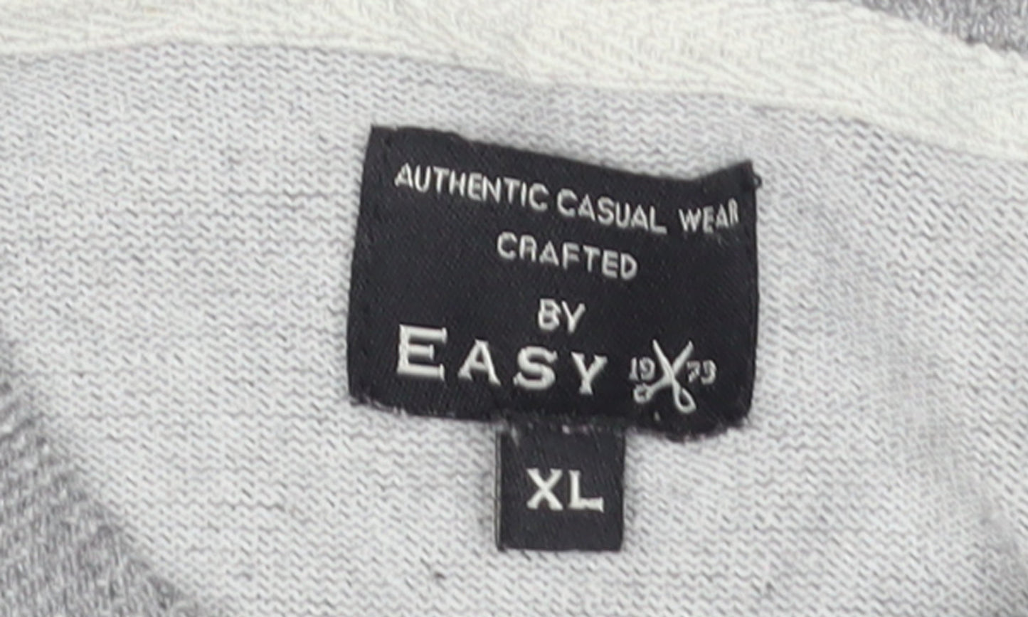 EASY Women's Grey Full Zip Knit Jumper XL Casual Lightweight