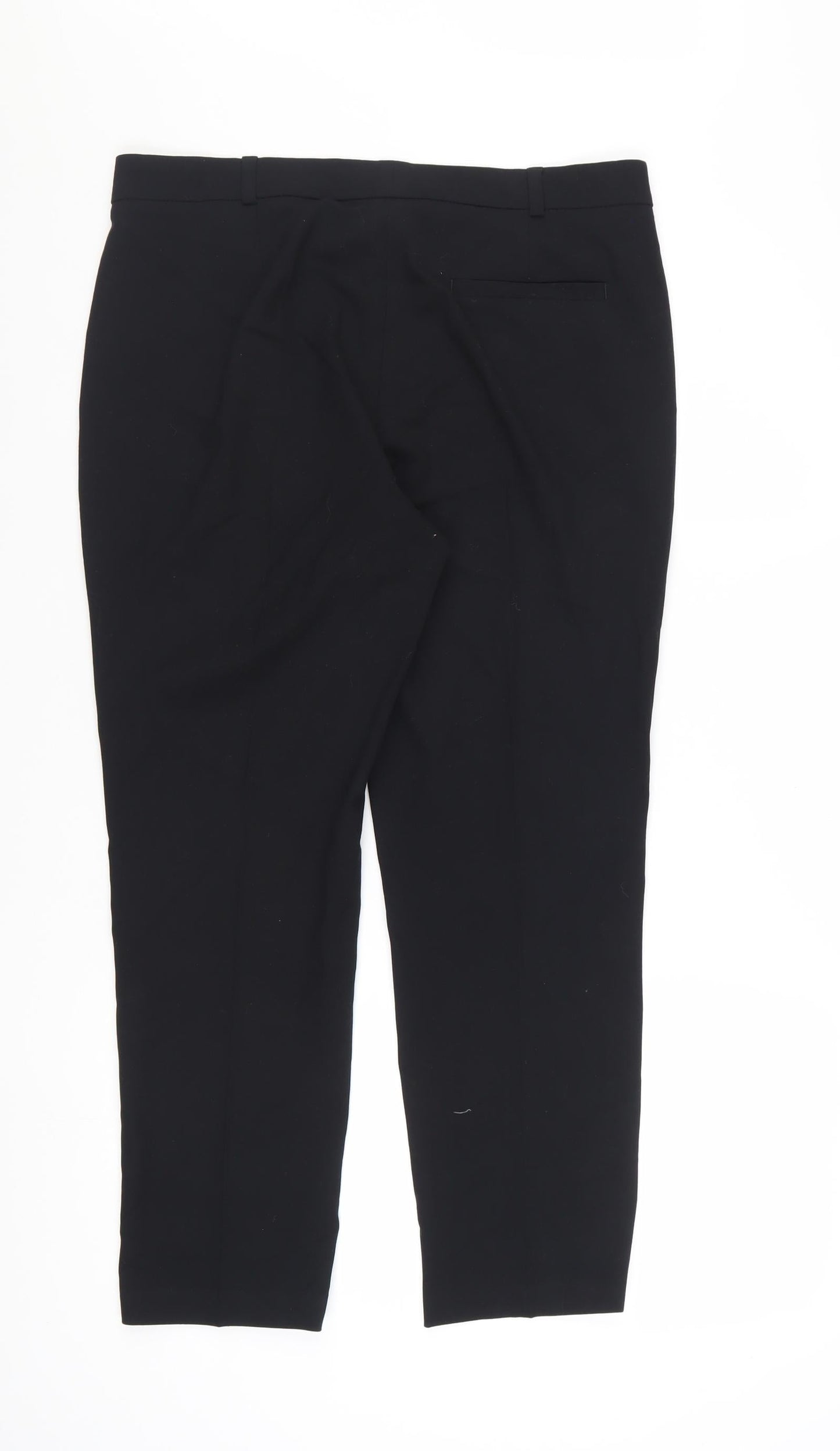 Marks and Spencer Women’s Black Size 12 Cropped Stretch Trousers