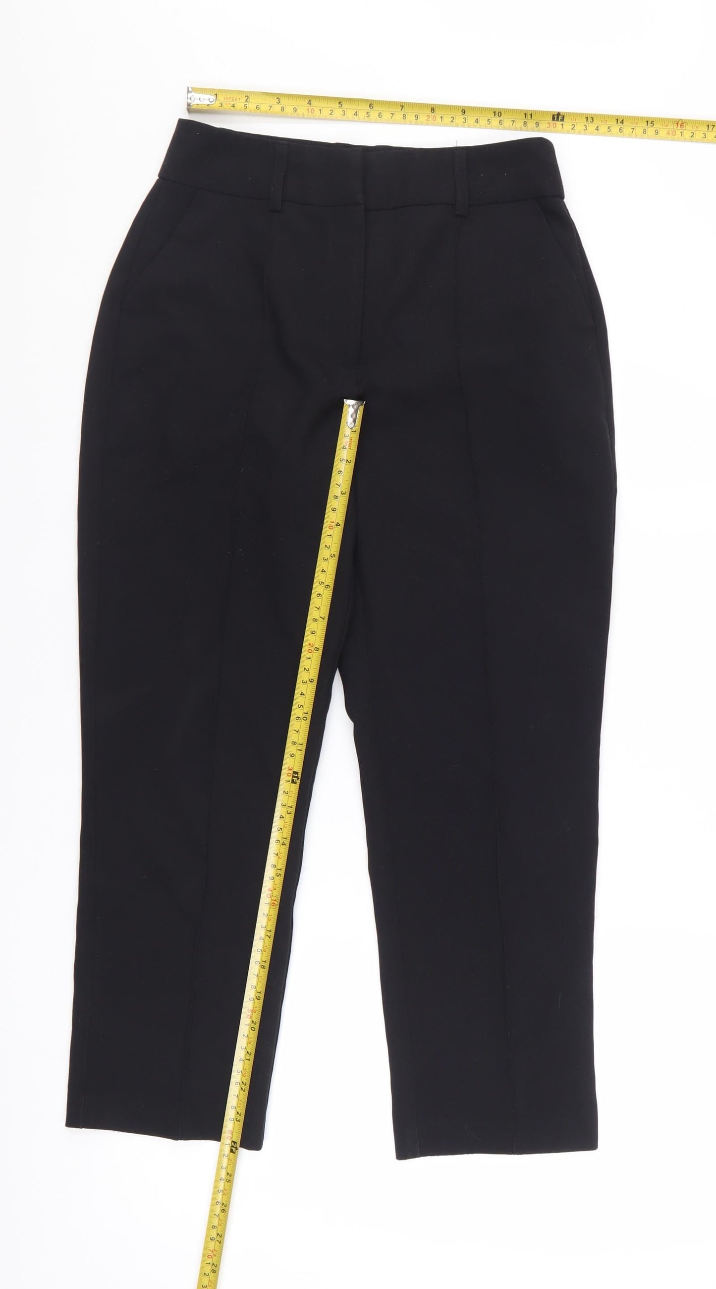ASOS Women Black Size 6 Cropped Trousers Polyester Classic Style