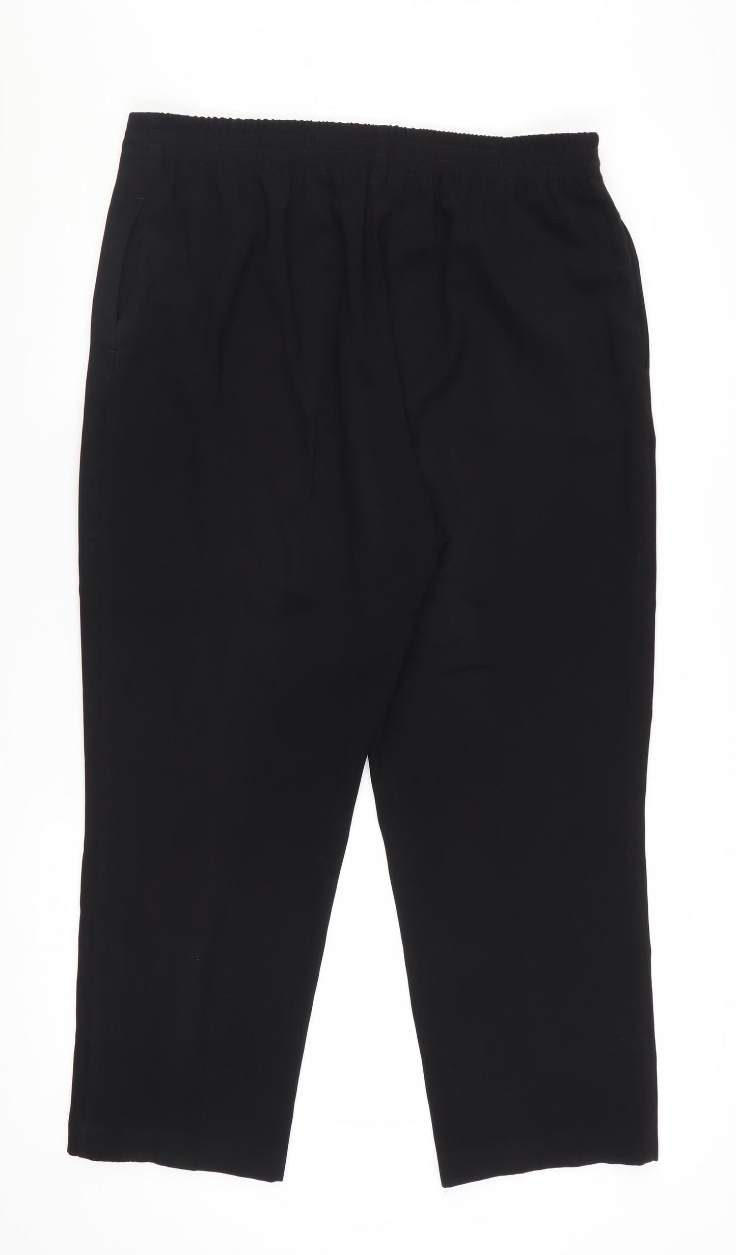 Dorothy Perkins Womens Black Cropped Trousers Size 14 Regular Fit