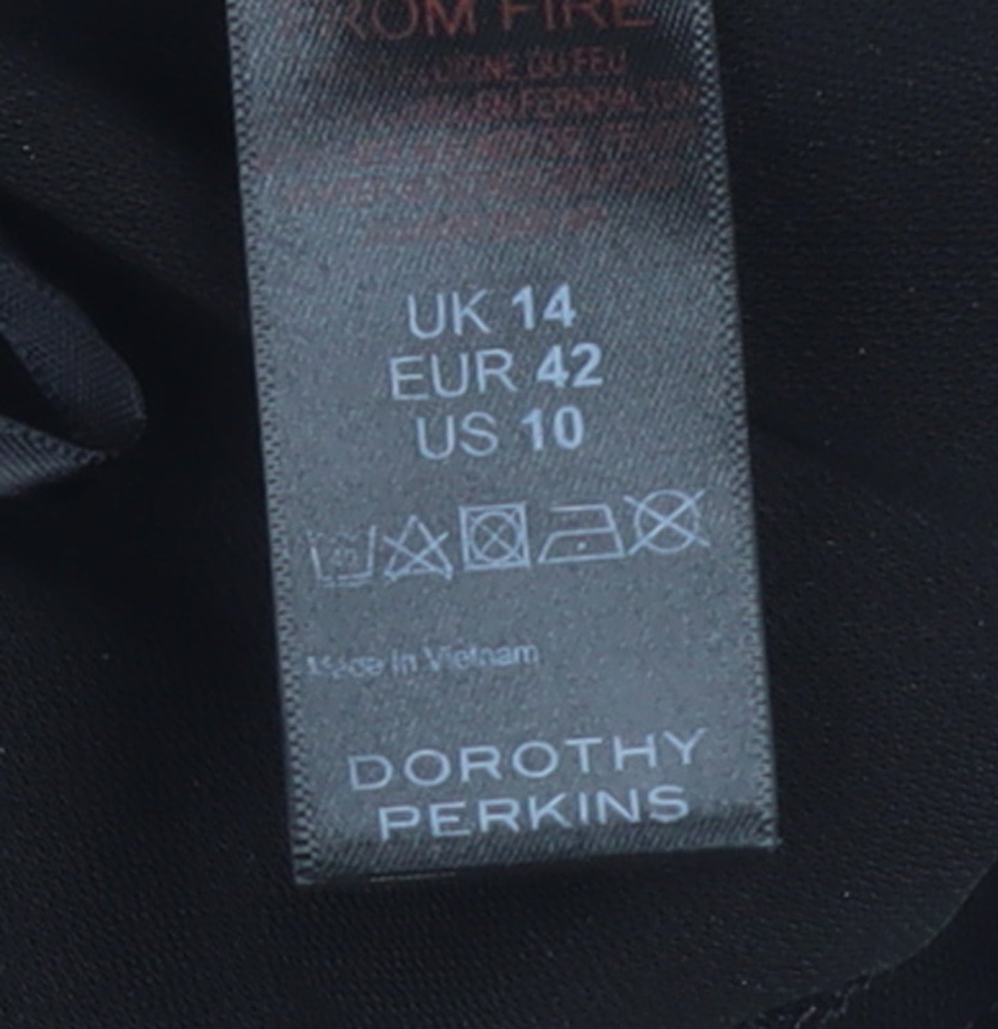 Dorothy Perkins Womens Black Cropped Trousers Size 14 Regular Fit