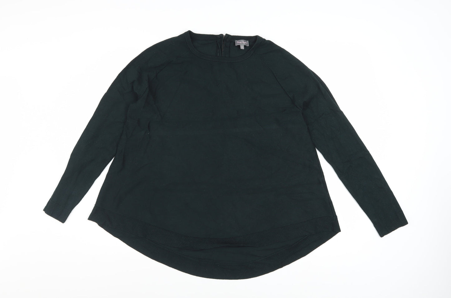 Phase Eight Women Green Crew Neck Long Sleeve Pullover Jumper Size 12