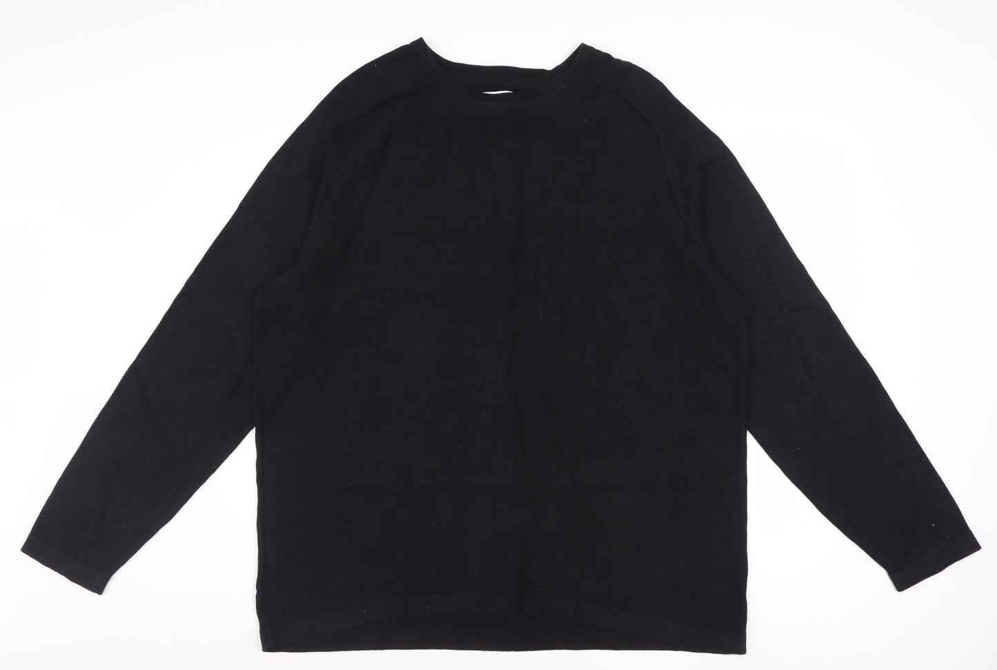 Red Herring Men's Black Cotton Crew Neck Pullover Jumper XL