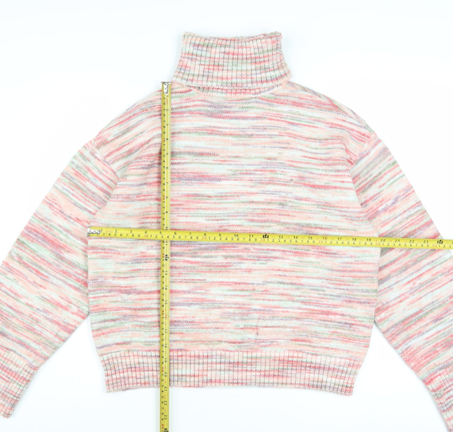 Marks and Spencer Women’s Multicoloured Roll Neck Knit Jumper M