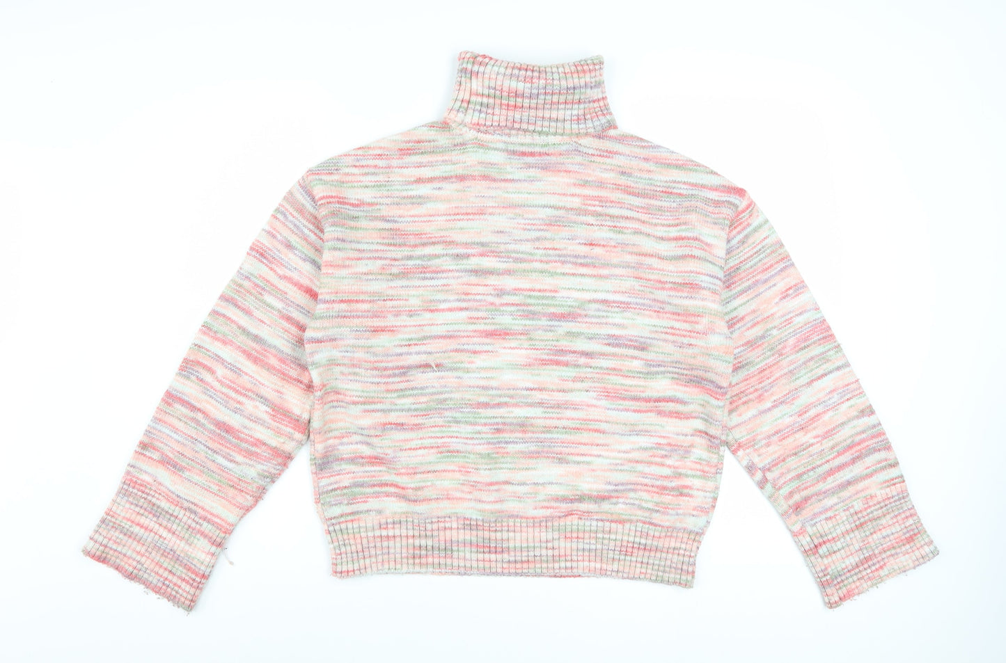 Marks and Spencer Women’s Multicoloured Roll Neck Knit Jumper M