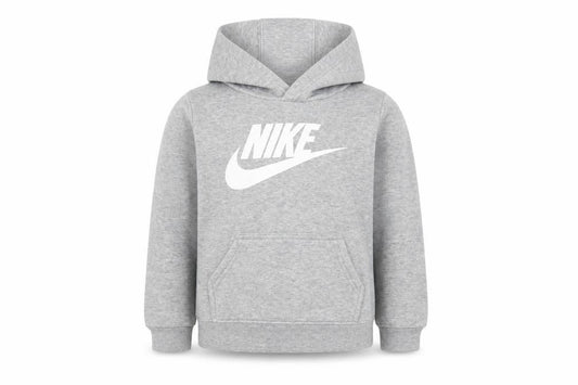 Nike Boys Grey Pullover Hoodie 2-3 Years Cotton Blend Graphic Logo