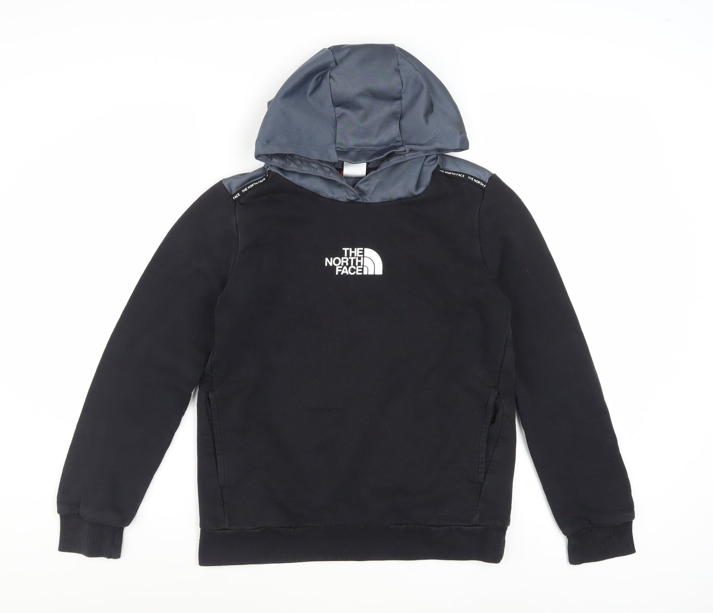 The North Face Boys Black Pullover Hoodie L Cotton Blend Warm Top