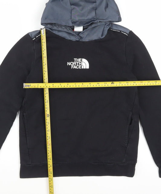 The North Face Boys Black Pullover Hoodie L Cotton Blend Warm Top