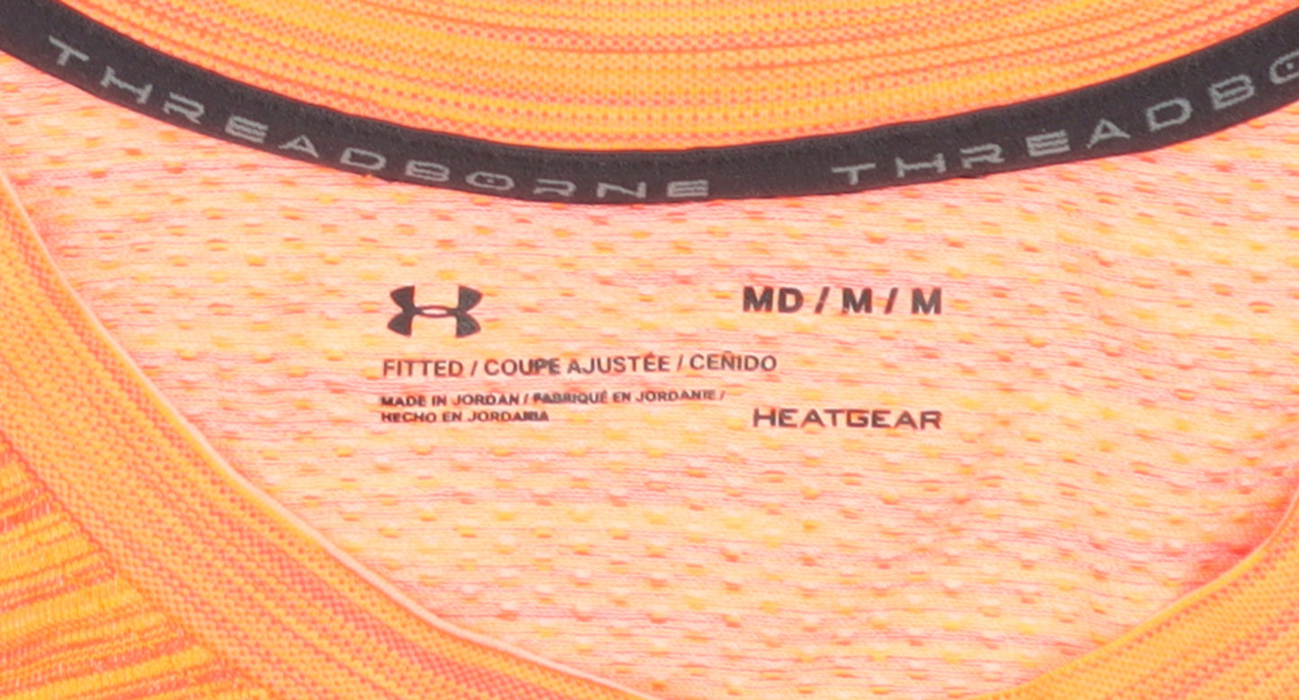Under Armour Men's Orange HeatGear Fitted Active T-Shirt M