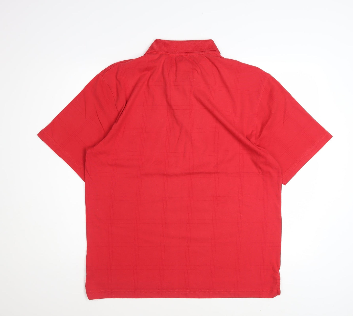 Dunlop Men Red Regular Fit Cotton Blend Polo Shirt Size L
