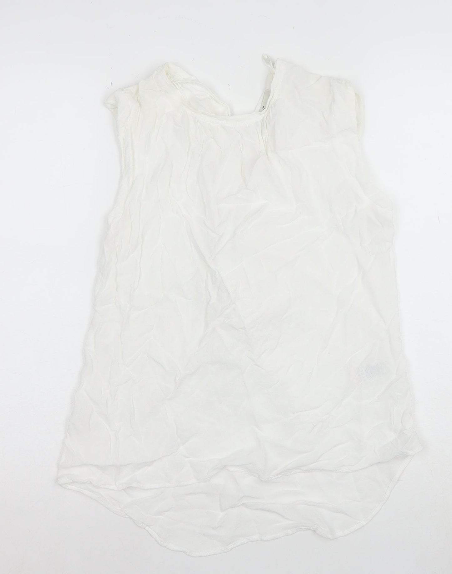 Next Women’s White Sleeveless Viscose Blouse Size 10