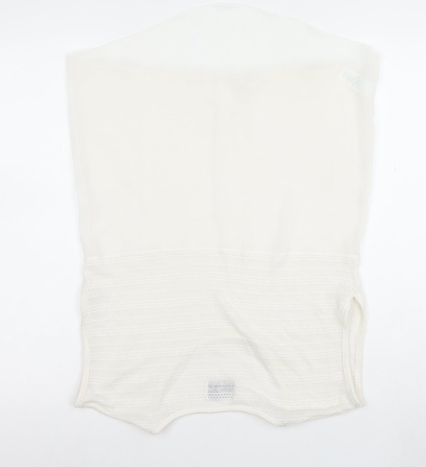 Next Women's Ivory Knit Sleeveless Crew Neck Top Size 10