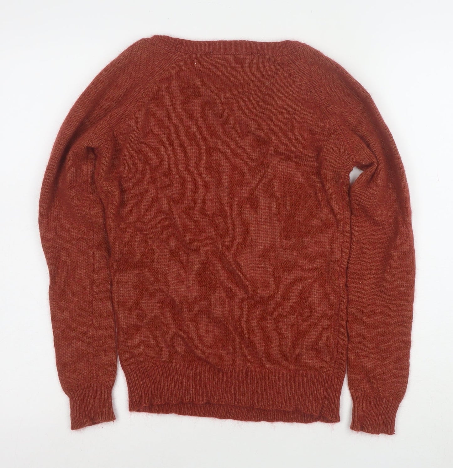 Marks and Spencer Women Brown Angora Blend Crew Neck Jumper Size 10