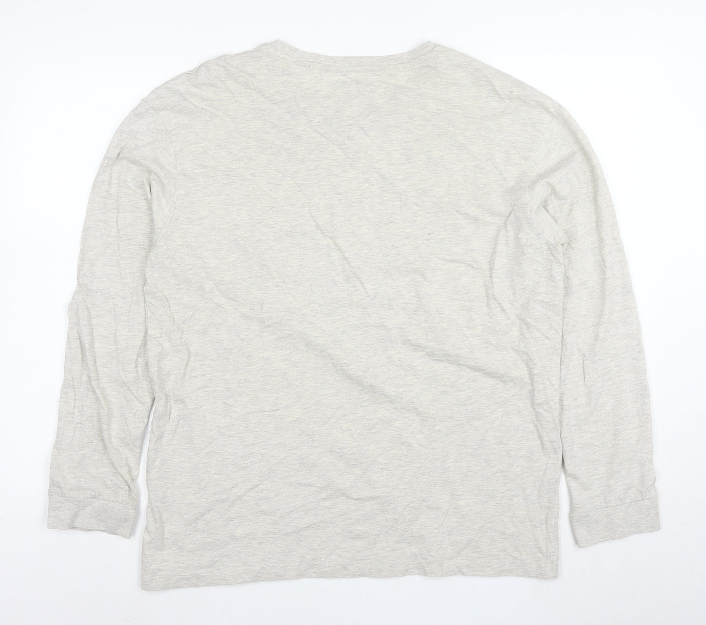 Jack & Jones Men’s Grey XL Long Sleeve Crew Neck T-Shirt