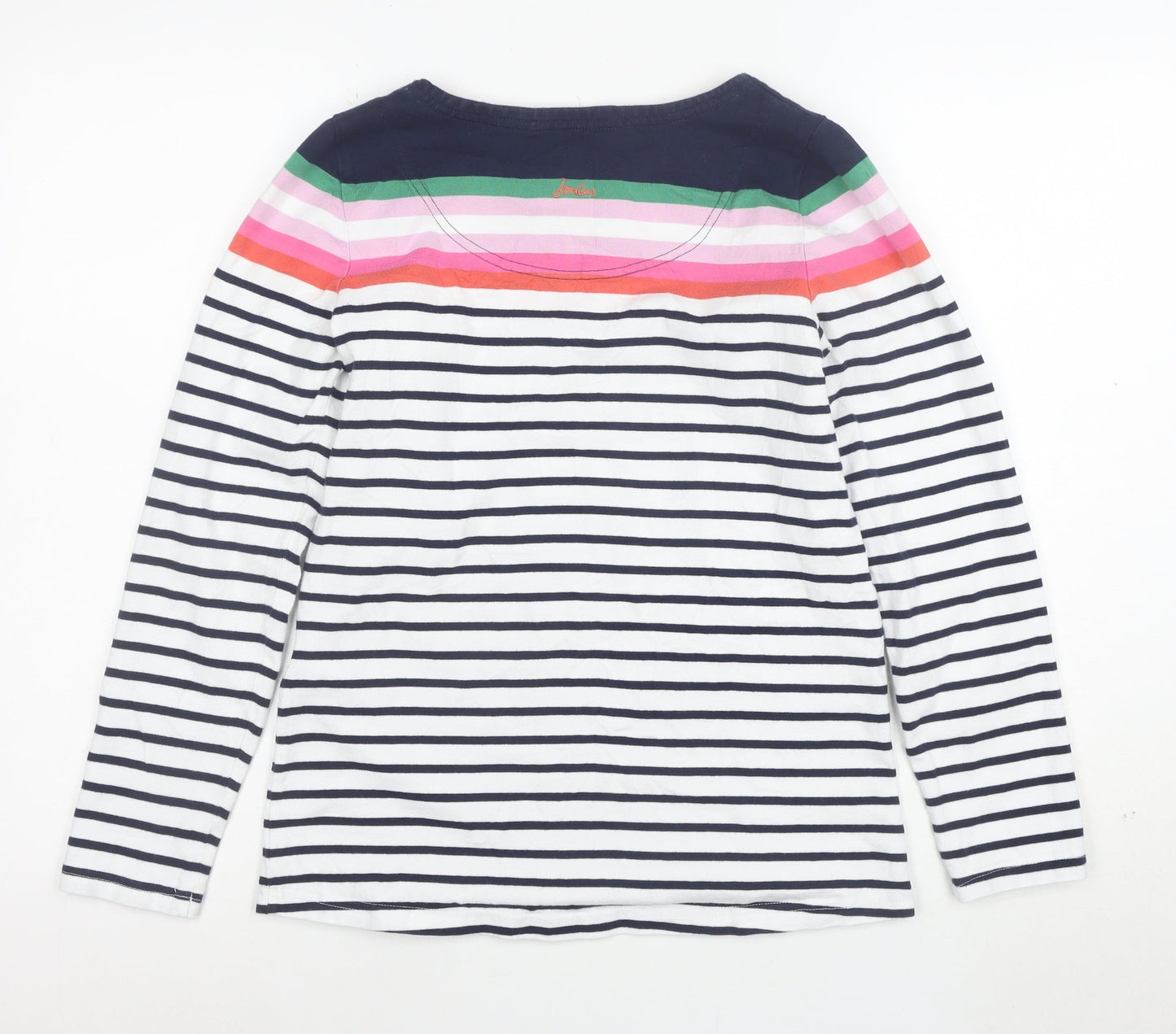 Joules Womens Multicoloured Striped Long Sleeve Cotton T-Shirt Size 12