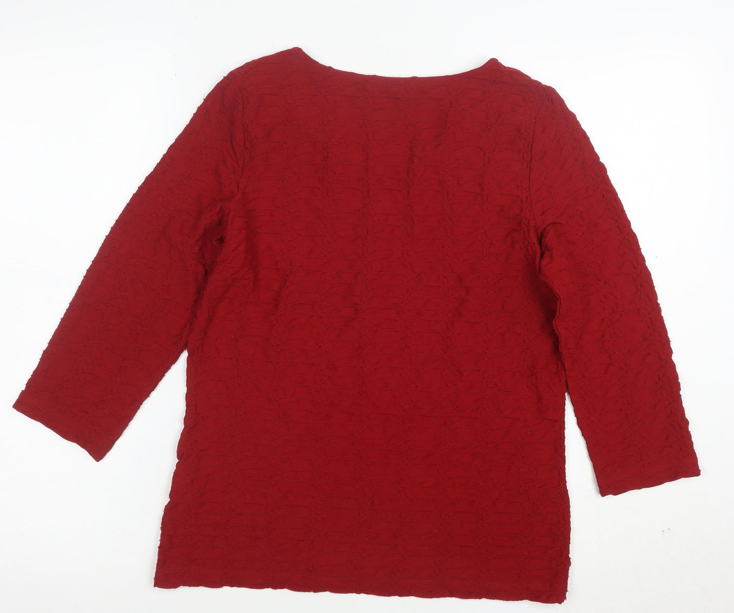 Marks and Spencer Women’s Red 3/4 Sleeve Stretch Blouse Size 10