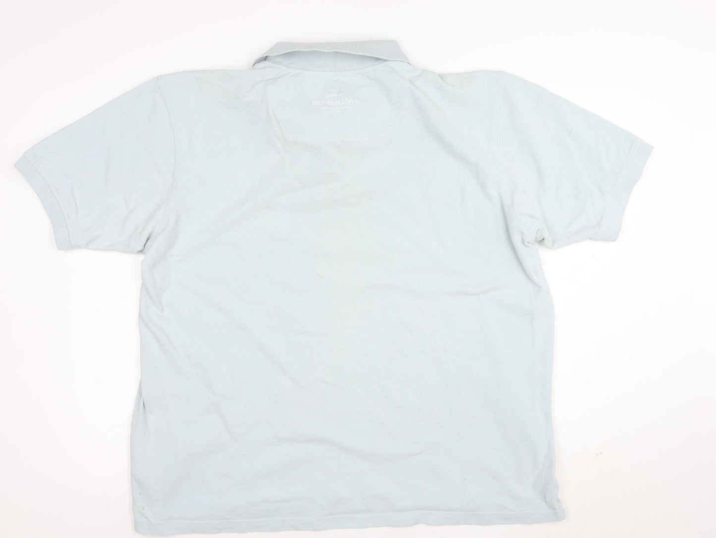 Henri Lloyd Men Blue 2XL Cotton Polo Shirt Classic Fit