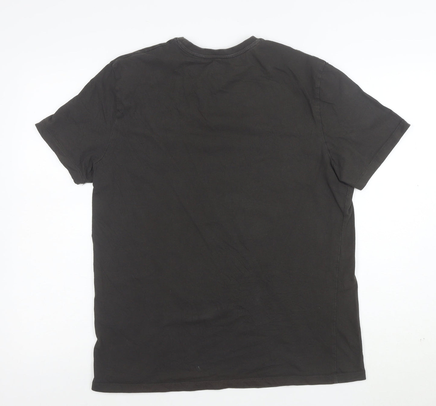 Guinness Men's Black Large Graphic Print Crew Neck Cotton T-Shirt