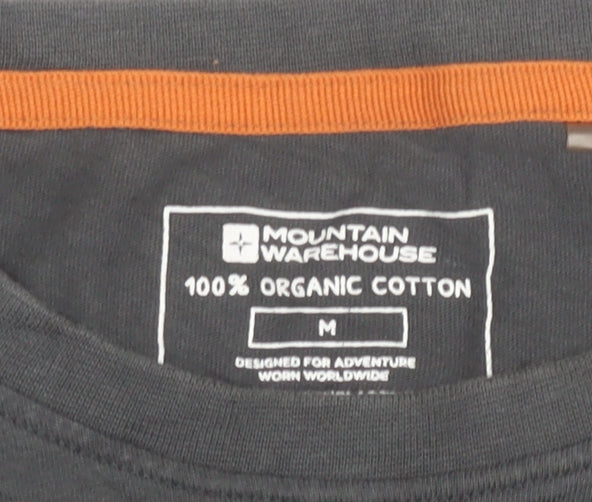 Mountain Warehouse Men’s Grey Cotton Mountain Graphic T-Shirt M