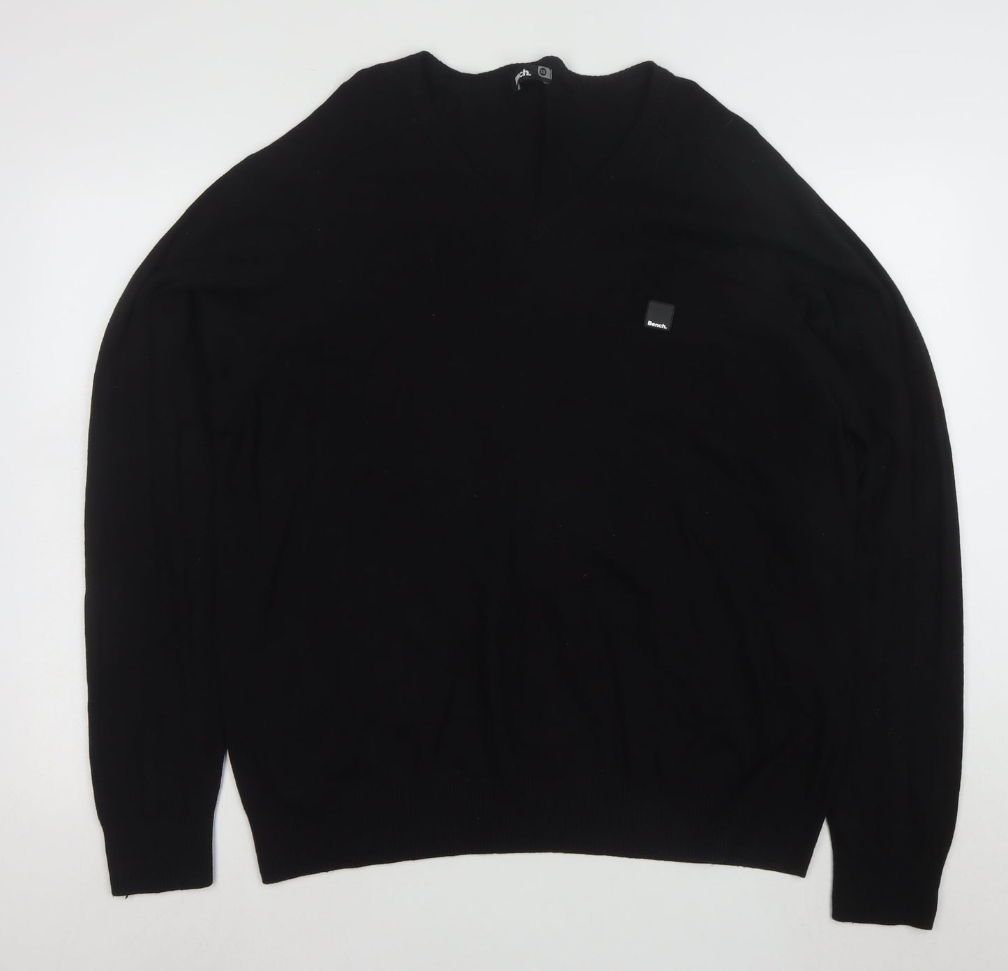Bench Men's Black 2XL V-Neck Pullover Jumper