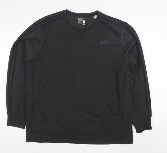 Adidas Men's Black XL Pullover Sweatshirt Climalite Essentials