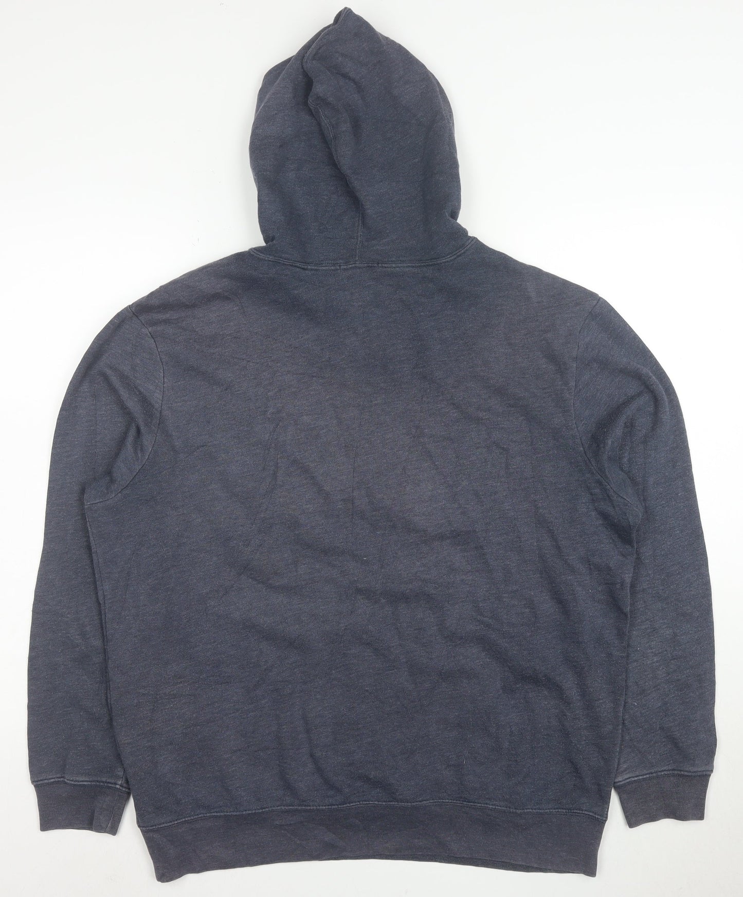 GAP Men's Grey Pullover Hoodie Size L Logo Fleece Sweatshirt