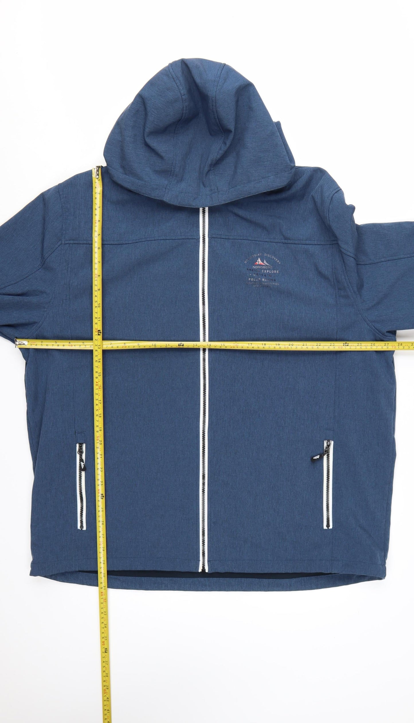 Nordberg Men's Blue Softshell Hooded Outdoor Jacket 4XL