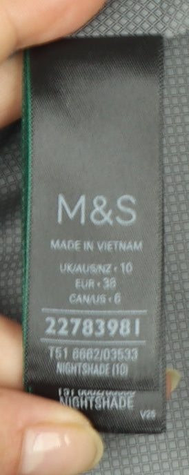 Marks and Spencer Women Blue Size 10 Lightweight Rain Coat Jacket