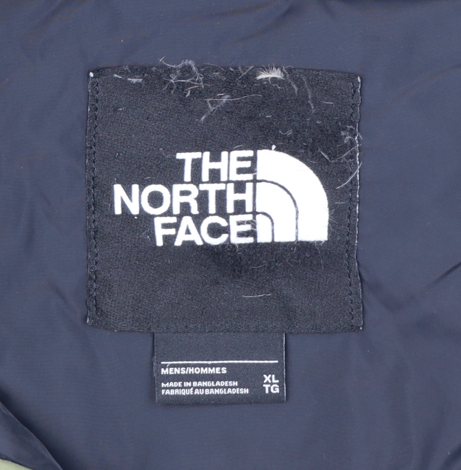 The North Face Men's Green Camouflage Puffer Jacket XL Hooded Down