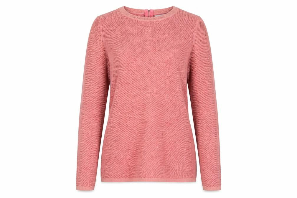 Front view of Next Maternity Pink Knit Crew Neck Long Sleeve jumper, size 10