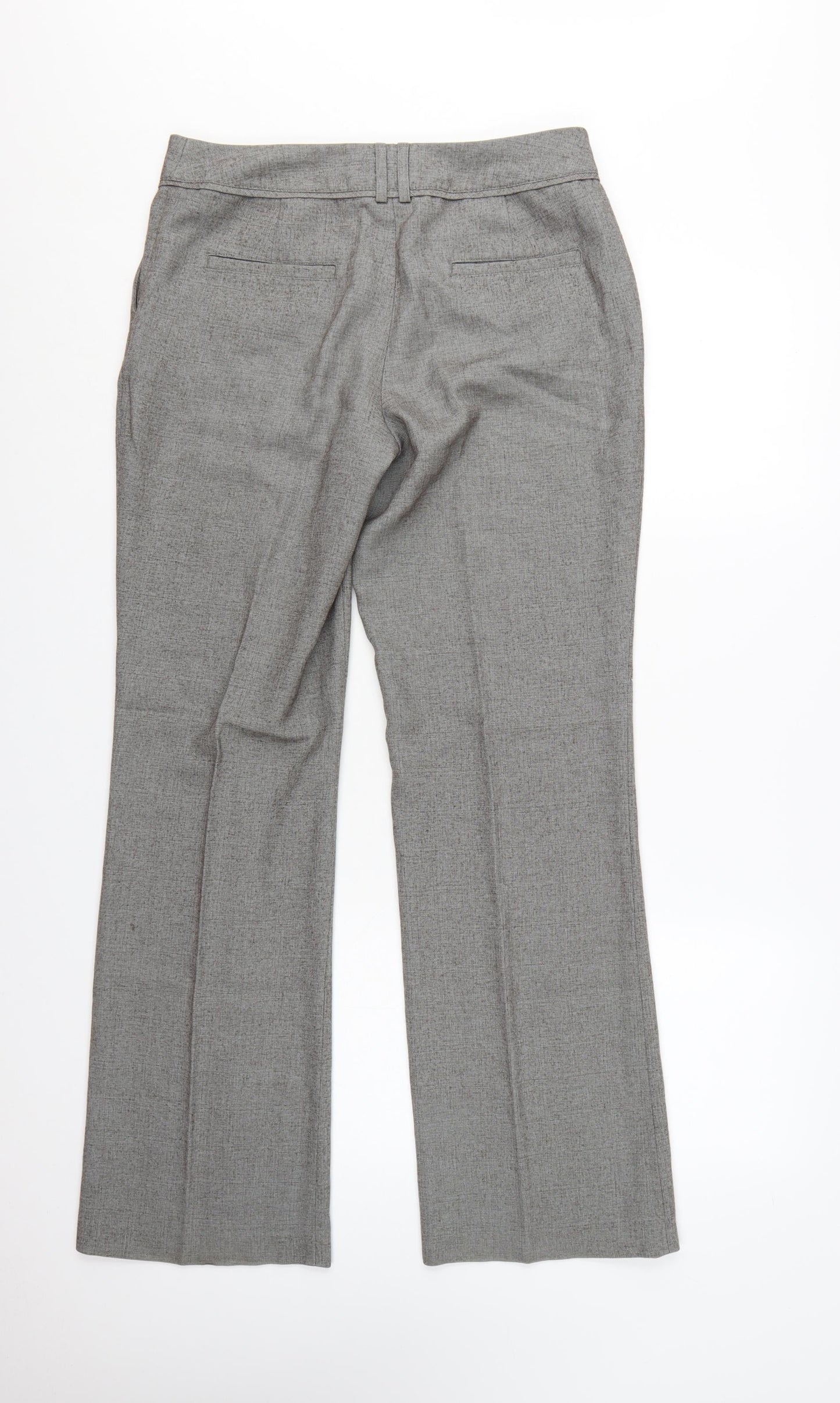 Next Women's Grey Size 10 Regular Straight Leg Work Trousers