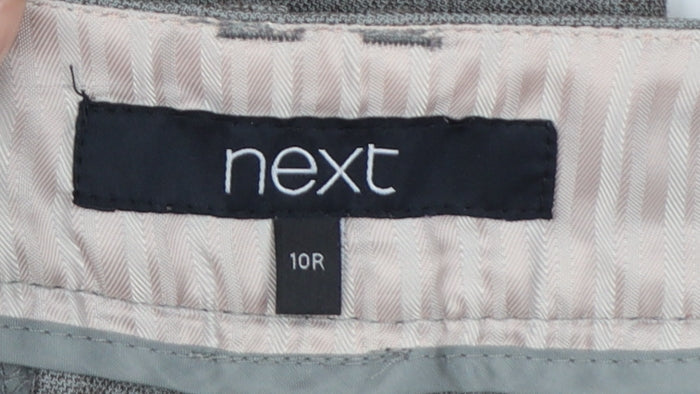 Next Women's Grey Size 10 Regular Straight Leg Work Trousers