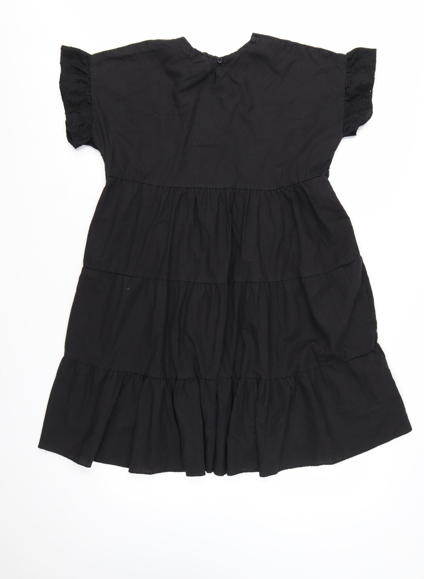 PrettyLittleThing Women’s Black Cotton Shift Dress UK 10