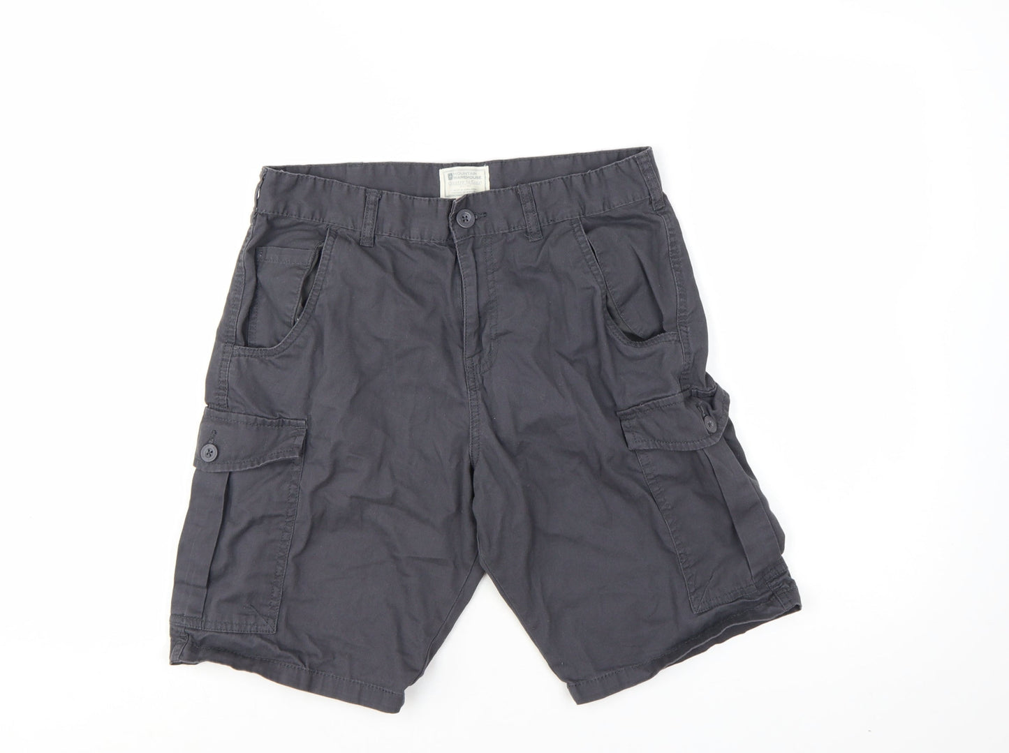 Mountain Warehouse Men's Black Cargo Shorts Size 30 Cotton Casual