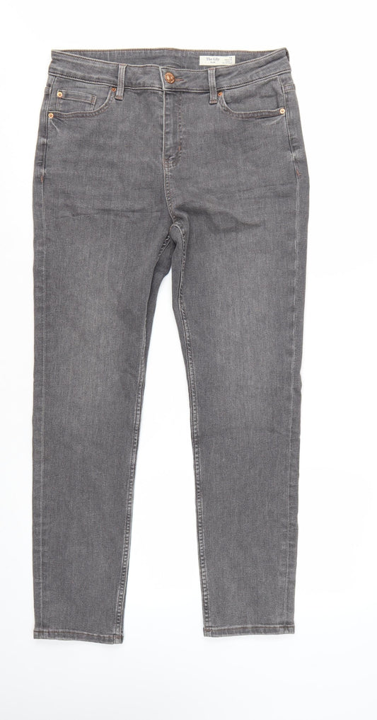 The Lily Women's Grey Slim Fit Skinny Jeans Size 14