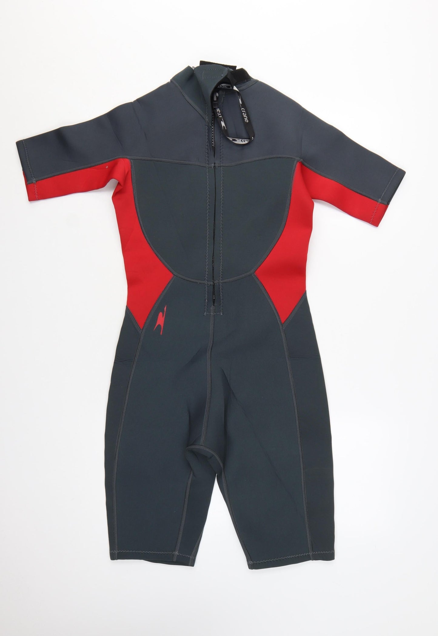 Crane Womens Black Red Short Sleeve Wetsuit Size 10 Sports UV Protection