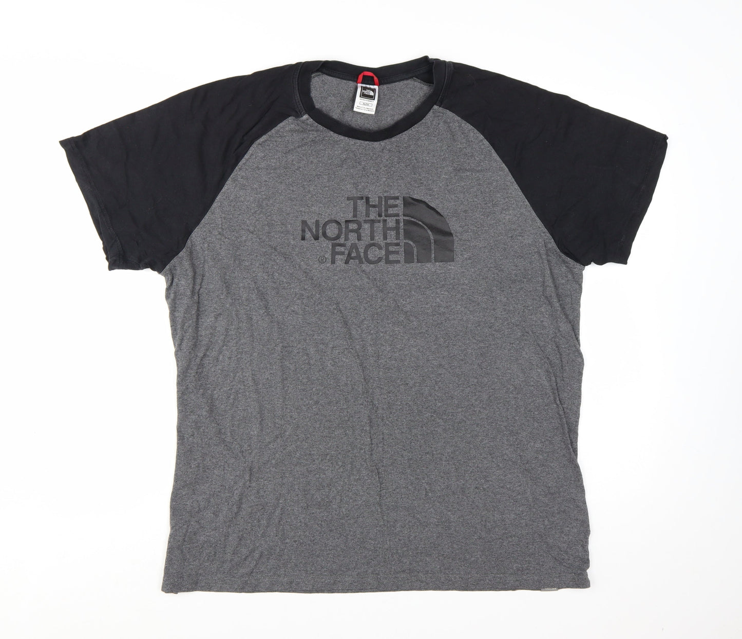 The North Face Men's Grey XL Raglan Short Sleeve Graphic T-Shirt